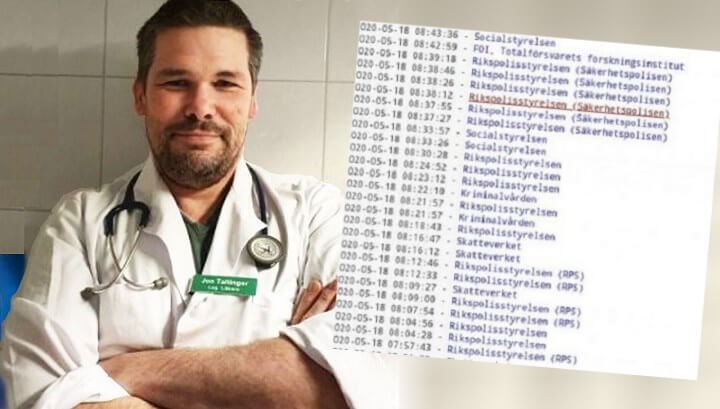 Kritisk läkare startar hemsida – blir genast föremål för Säpos och MSBs intresse