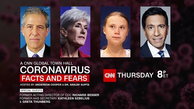 Greta Thunberg i CNN-panel om coronaviruset