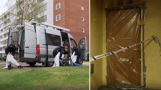 Polisens hypotes: Mördare tände eld på lägenhet för att dölja brott