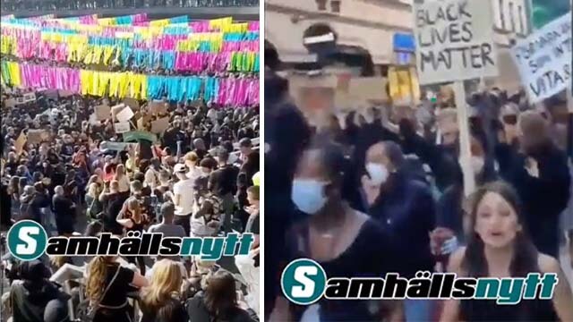 Black Lives Matter skanderar: ”Fuck SD!”