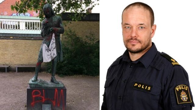 Carl von Linné-staty vandaliserad i Lund – polisen ointresserad