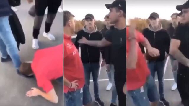 VIDEO: Pappa tvingas kyssa gängets skor – ”Ey kolla i kameran din fucking hund”