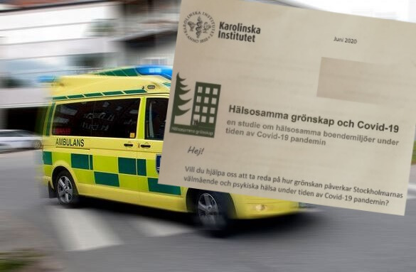 Enkät om ”hälsosam grönska” istället för test för Covid-19