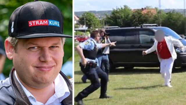 VIDEO: Invandrare skulle hugga dansk politiker – skjuts av polis