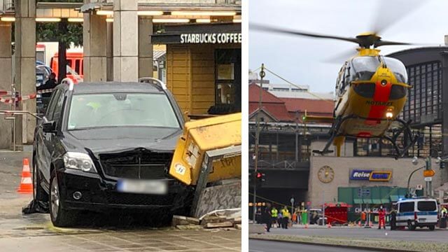 Bil körde rakt in i folkmassa i Berlin