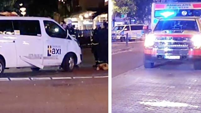 Taxichauffören i Borlänge hade måltavla i folkmassan