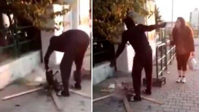 VIDEO: Illegal migrant grillar katt på gatan