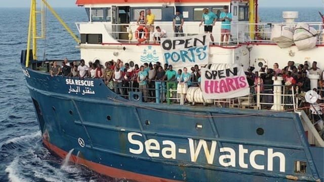 Italien beslagtar Sea-Watch-fartyg som smugglat coronasmittade illegala migranter