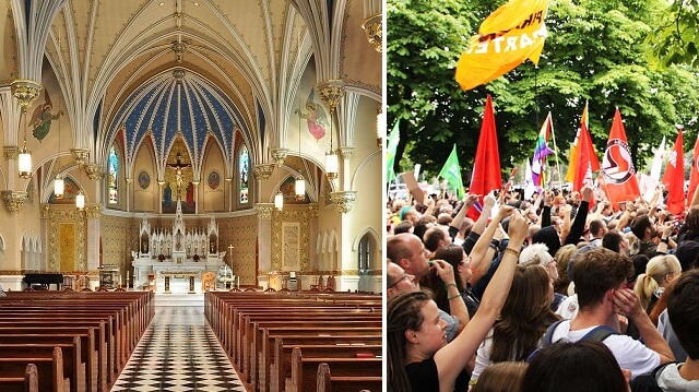 Våg av bränder och vandalism mot katolska kyrkor i USA