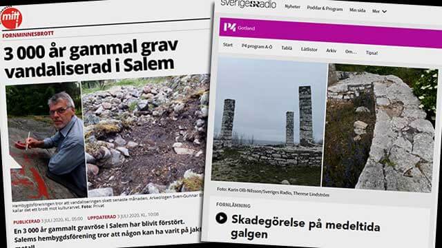 Sveriges kulturarv vandaliserat på flera platser