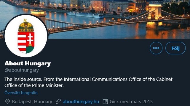 Ungerns officiella Twitterkonto släcktes ned