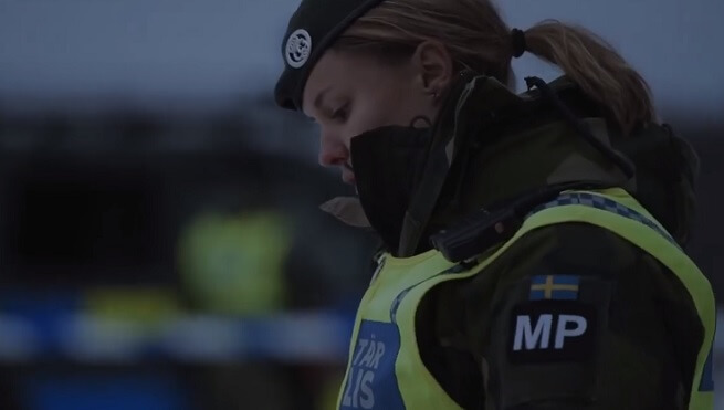 Militärpolis i insats på Hisingen – stoppade bilar