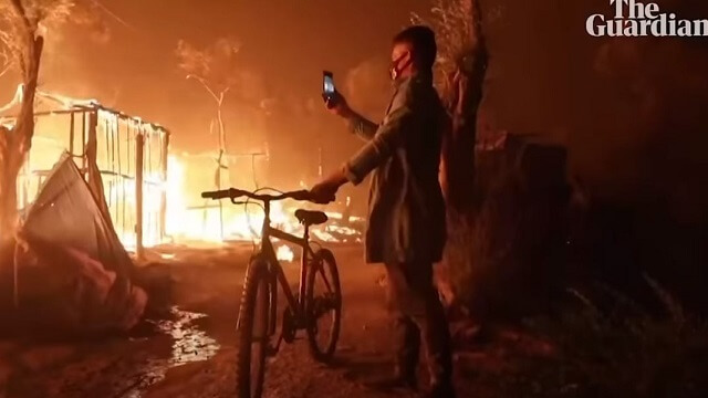 Grekiskt migrantläger i lågor var hämndattack: ”Jag hatar Europa”