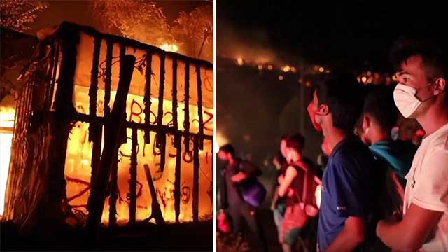 Grekiskt migrantläger i lågor efter upplopp – nu vill MP öppna gränserna till Sverige