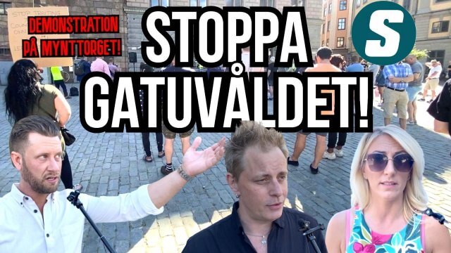 VIDEO: Demonstrationen på Mynttorget mot gatuvåldet