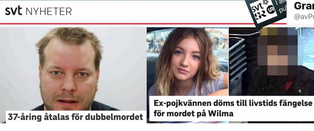 SVT: Vägrade visa bild på dömd utländsk mördare – visar bild på svensk misstänkt för dubbelmord