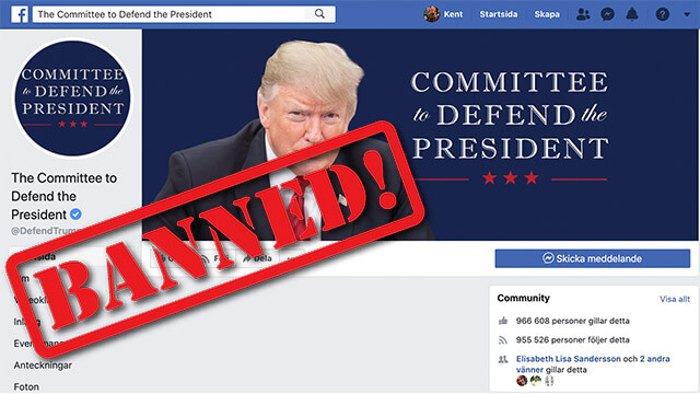 Facebook förbjuder pro-Trump organisation från att annonsera