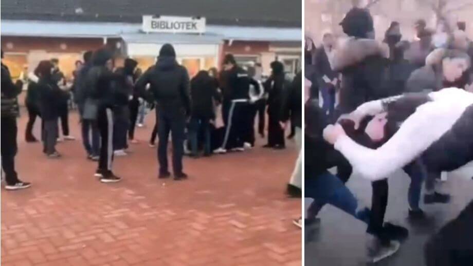 VIDEO: Gängslagsmål på skola – elever stampades