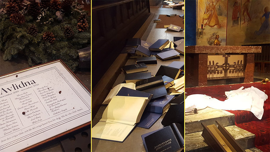 Kyrka i Göteborg vandaliserad: ”Gjorde så ont i hjärtat”