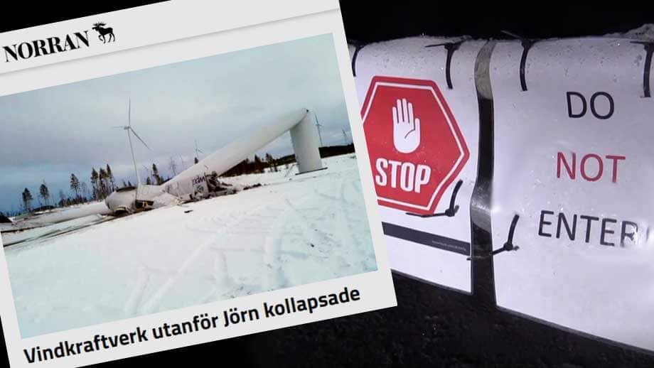 Vindkraftsolycka i Skellefteå – 230 meter högt kraftverk kollapsade
