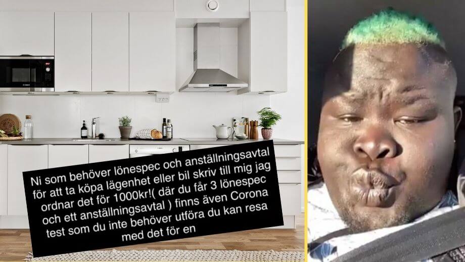 SR marknadsförde social medier-profil – säljer falska intyg för lån och COVID19-test