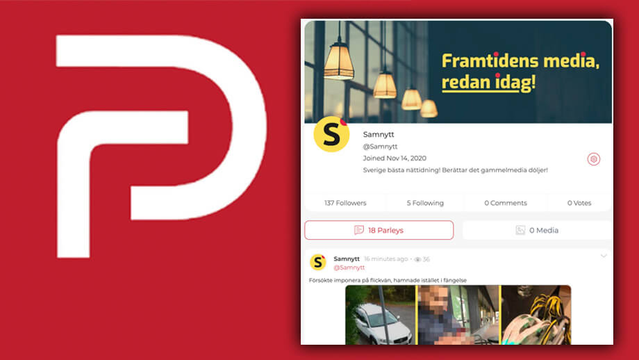 Samnytt nu på Parler