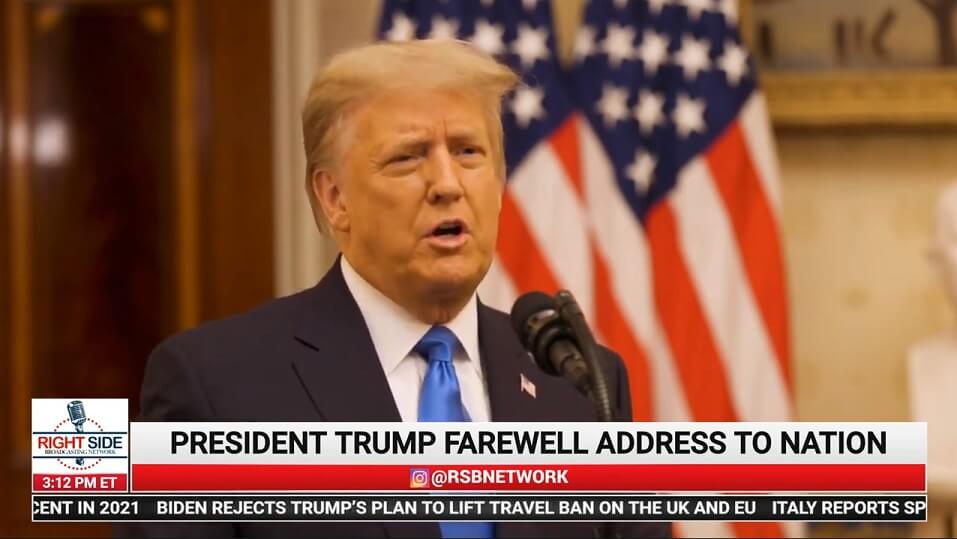 Trump höll avskedstal