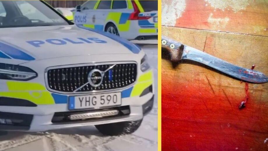 Man knivhuggen i halsen – två anhållna