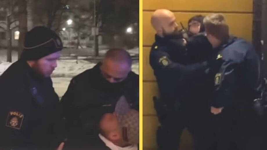 VIDEO: Här griper polisen misstänkta i Märsta – hånas under insatsen