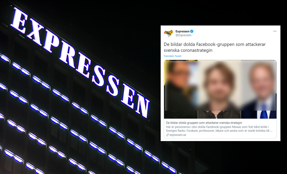 Expressen hänger ut coronakritiker – med namn och bild: ”De kränker min integritet”