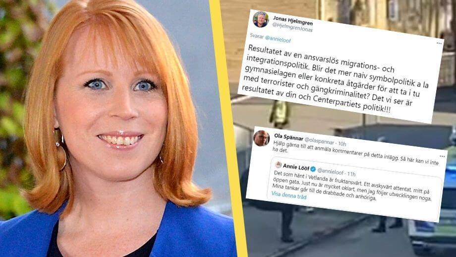 Centerpartiet i attack mot kritiker efter misstänkta terrorn