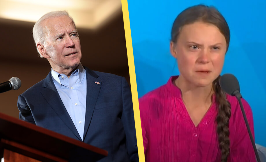Greta besviken på Biden