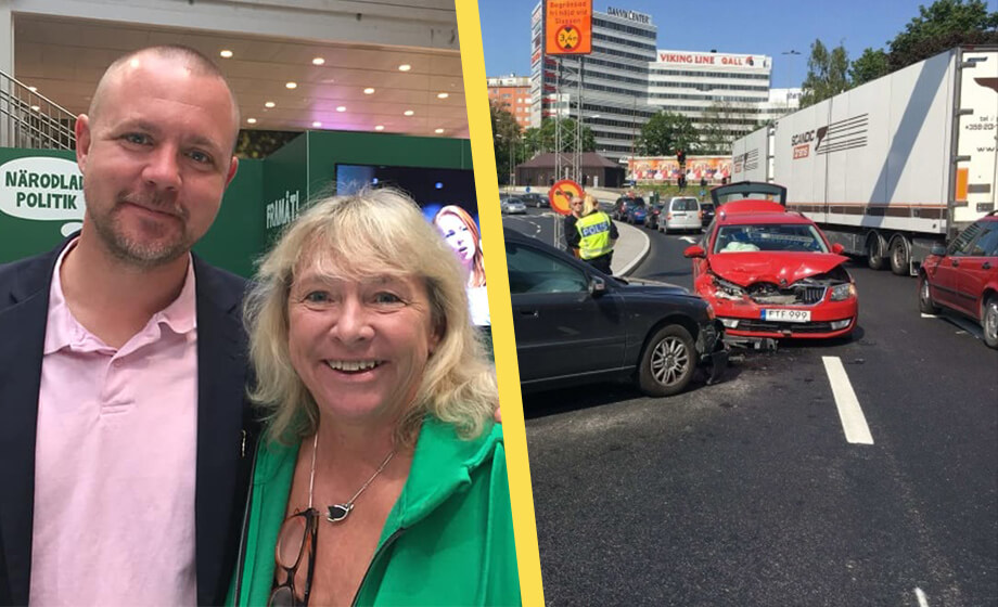 Stupfull C-politiker frontalkrockade i motsatt fil – offer med skador till sjukhus