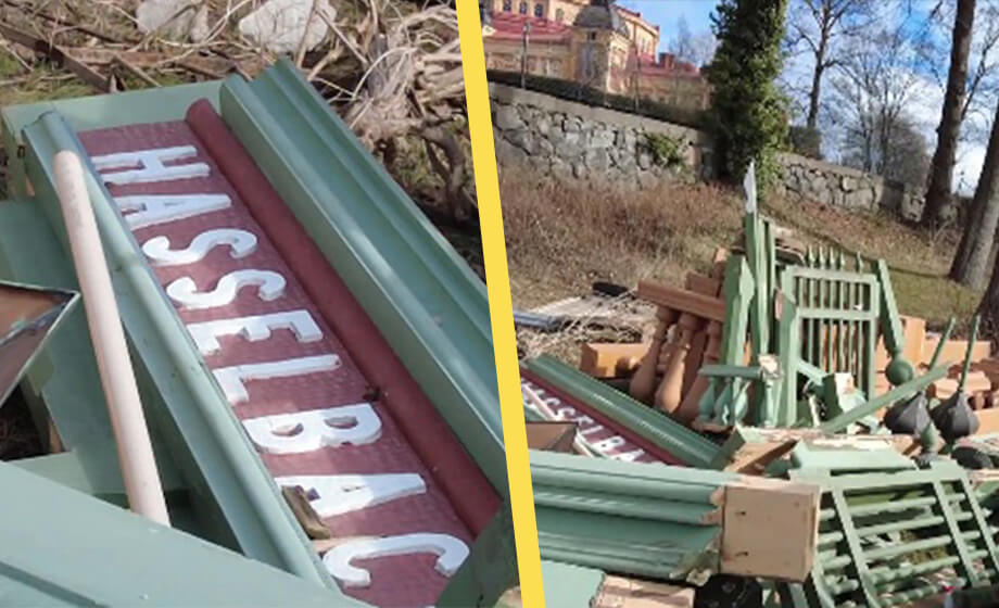 Portal till anrikt hotell riven