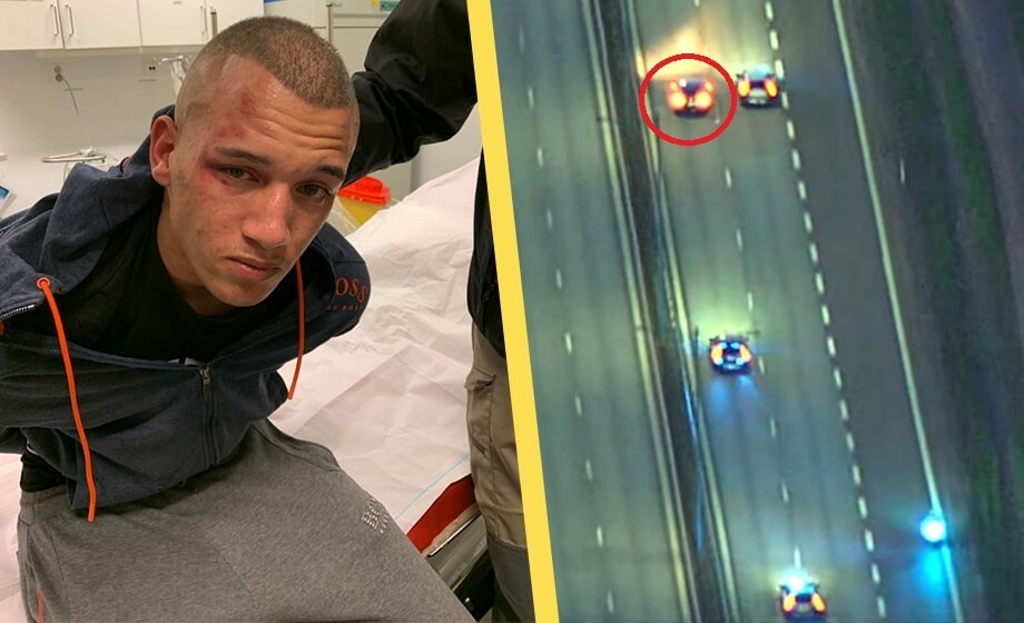 VIDEO: Se polisens helikopterjakt mot gängkriminell i Göteborg