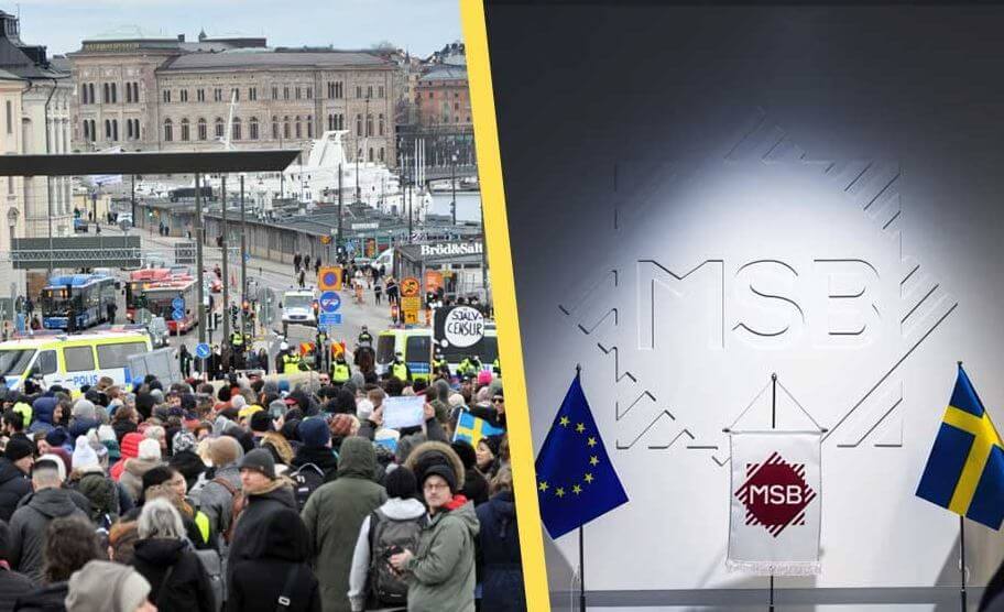 MSB i attack mot coronakritiker: Putin bakom tusenmannamarschen