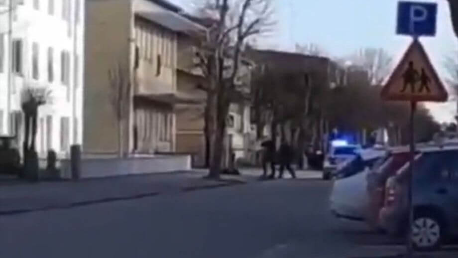 VIDEO: Här skjuter polisen den misstänkte terroristen i Vetlanda