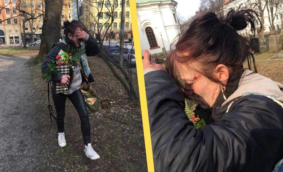 Här utsätts Ebba Åkerlunds grav för stöld