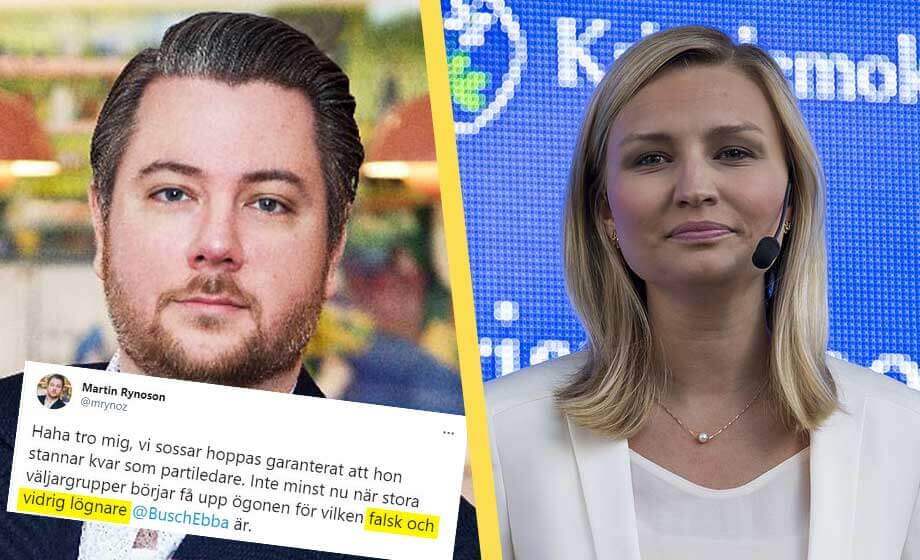Socialdemokratisk tankesmedja: ”Ebba Busch är en falsk och vidrig lögnare”