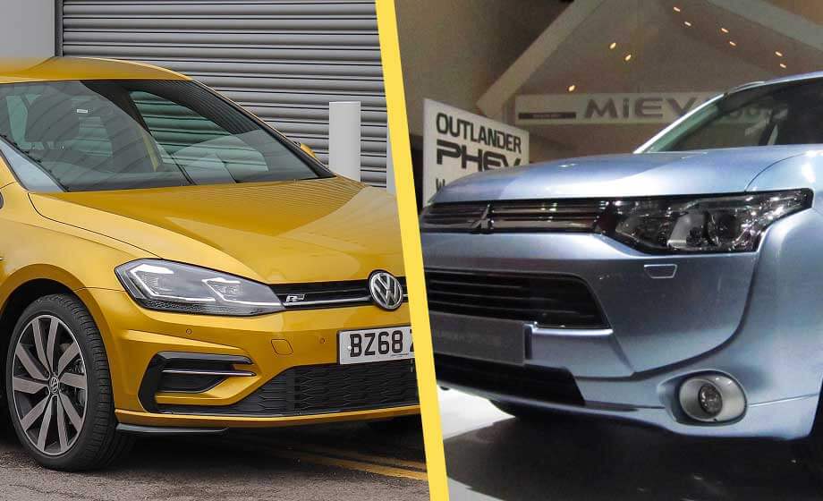 Bensinbilar KROSSAR laddhybrid i utsläppstest