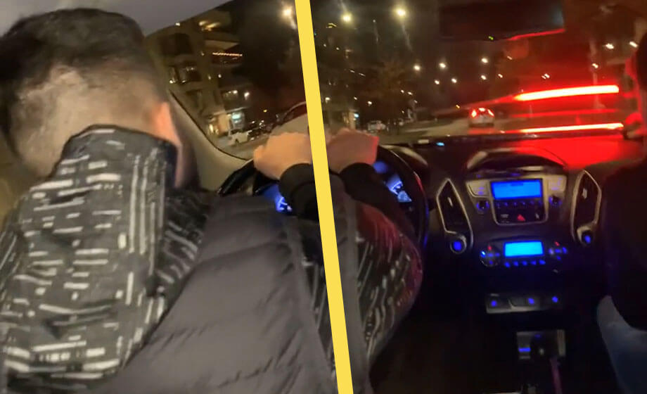 VIDEO: Gäng åker runt med blåljus – försöker stoppa bilister