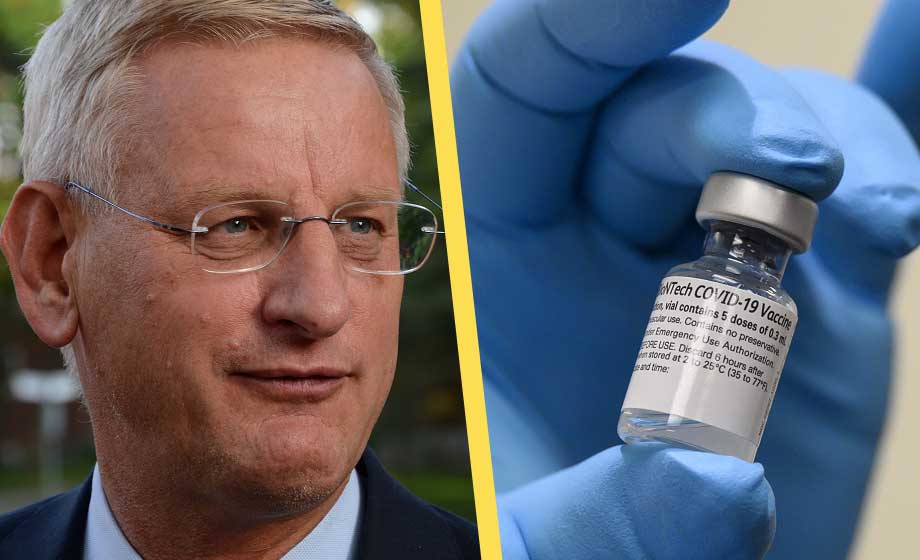 Nu ska Carl Bildt pressa Sverige på ÄNNU mer vaccin åt ”fattiga länder” – ”måste bidra”
