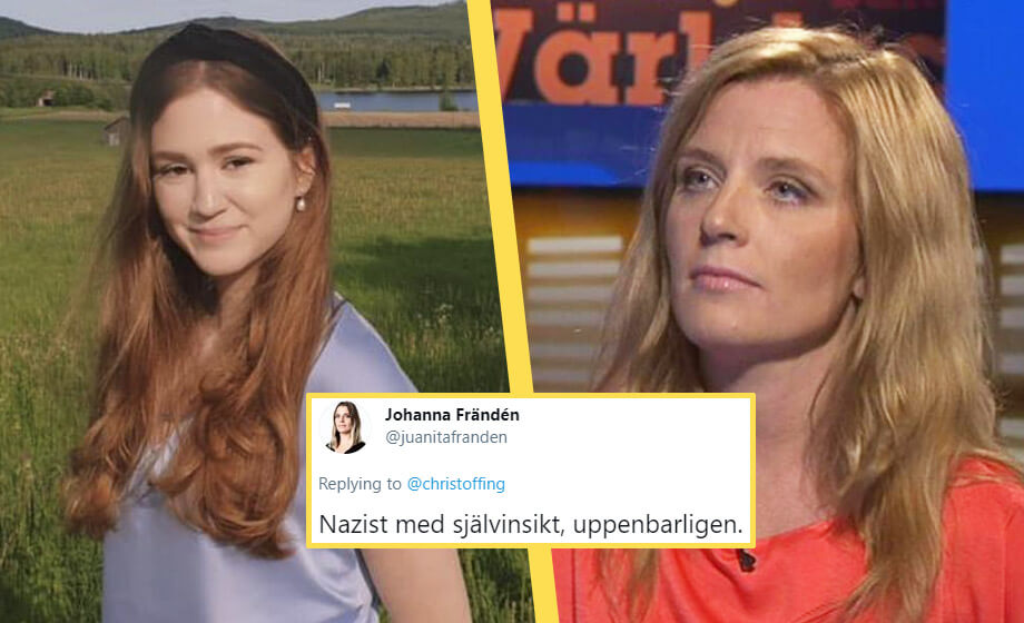 Aftonbladet-Johanna om Samnytts Mira Aksoy efter kritiken: ”Nazist”