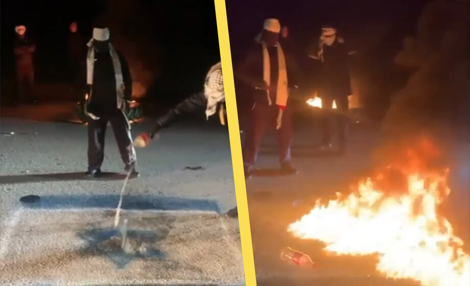 Här bränns Israels flagga i förorten: ”This is a message from Sweden”