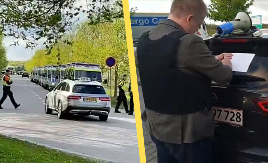 VIDEO: Massiv polisinsats och motdemonstranter när Paludan ritar Muhammed