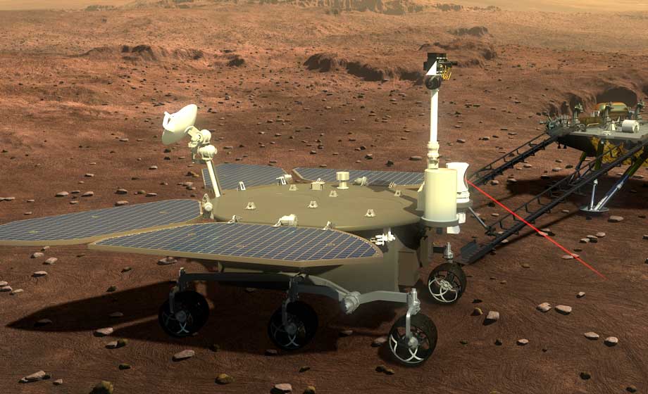Kina landar på Mars