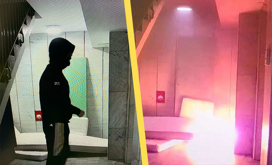 Var missnöjd med städning i huset – satte eld på trapphus