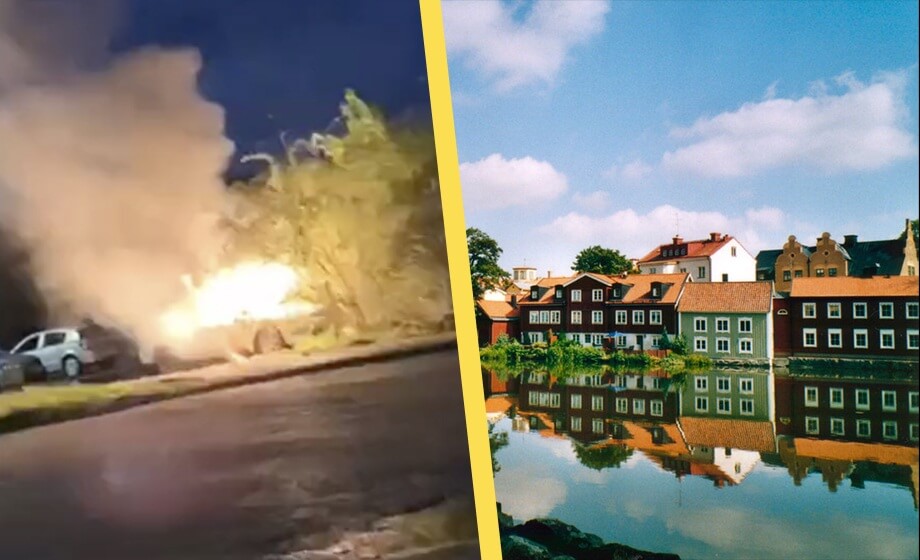 Tjugotal koordinerade bränder i Eskilstuna