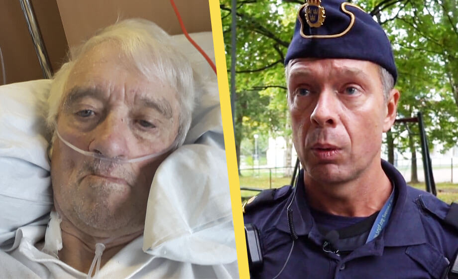 AVSLÖJAR: Hasse, 77, hamnade på IVA efter razzia från coronasjuk polis
