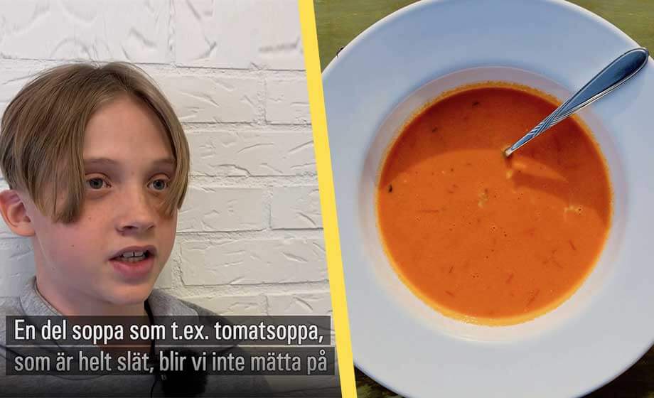 Kommun sparar på skolmat: korv och soppa istället för kött